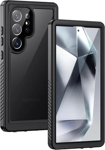 Vista 9 de Lanhiem Funda para teléfono Samsung Galaxy S24+ Plus, IP68 impermeable a prueba de polvo con protector de pantalla integrado, carcasa protectora Azul