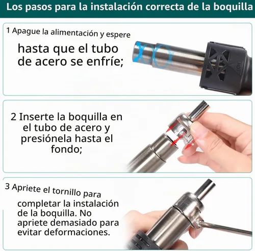 Vista 5 de YIHUA 8858 IV Pistola de calor multiusos para manualidades, soldadura electrónica, bricolaje, tubos retráctiles y envoltura, marcador de antorcha