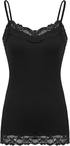 Vista 6 de Kate Kasin Camiseta sin mangas con tirantes delgados ajustables para mujer