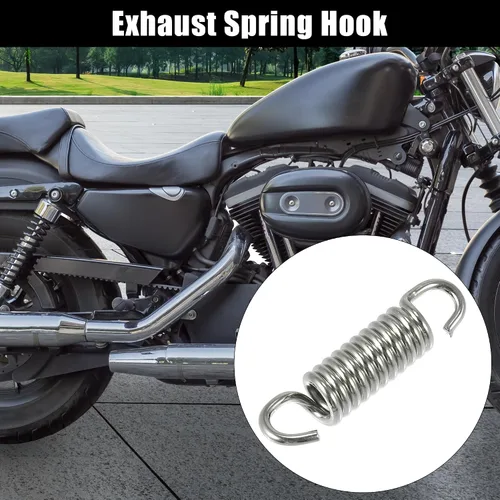 Vista 2 de Motoforti Motocicletas Universal Tubo de Escape Spring 1.693 in 1.7" Tubo de escape de acero inoxidable Gancho de resorte Accesorio modificado