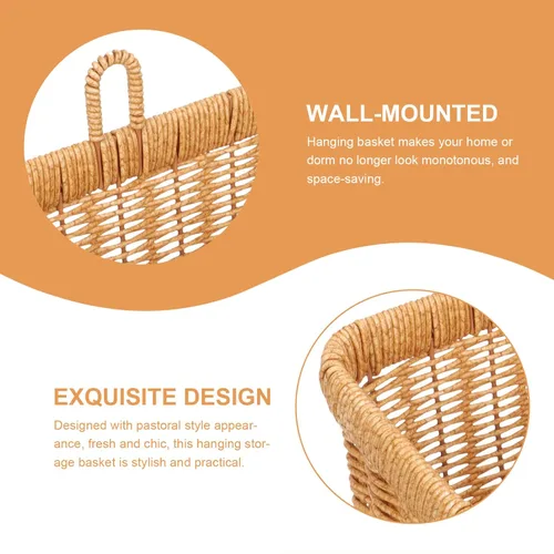 Vista 8 de PATKAW Cestas decorativas de almacenamiento para colgar frutas para cocina, colgar en la pared, cestas para verduras, ajo, patatas y cebollas, cesta