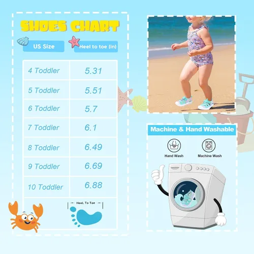 Vista 6 de JOINFREE - Zapatos de agua para niños y niñas, transpirables, de secado rápido, sandalias deportivas para la playa, ligeras, flexibles y para ir
