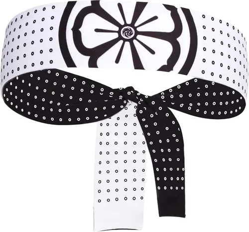 Vista 2 de Diadema reversible de guerrero, Bushido Hachimaki para karate, Halloween, sushi