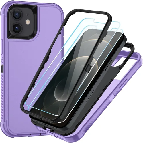 Vista 14 de SunStory Funda compatible con iPhone 11 con protector de pantalla HD, 3 capas de alta resistencia de cuerpo completo, funda protectora híbrida 3