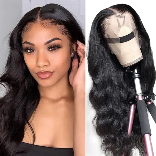 Vista 11 de Pelucas de cabello humano con encaje frontal HD de 24 pulgadas, densidad del 250%, pelucas de cabello humano con encaje frontal ondulado corporal