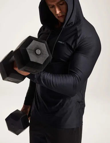 Vista 4 de TSLA Paquete de 3 suéteres de manga larga para hombre, ajuste seco, para correr, entrenamiento, atletismo, fitness y gimnasio