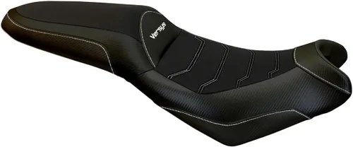 Vista 9 de Funda de asiento compatible con Kawasaki Versys 650 (07-21) Elba Total Black Comfort System