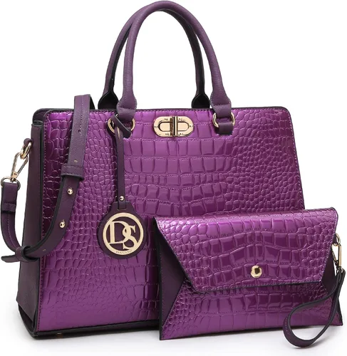 Vista 13 de Dasein Bolsos de Mano para Mujeres Carteras Bolsos de Trabajo para Damas Cartera Satchel Tote con Asa Superior Bolsos de Hombro con Clutch a Juego