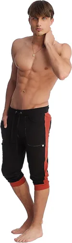 Vista 9 de 4-rth Pantalón deportivo de yoga con puños para hombre, tejido de rizo francés modal, hecho en Estados Unidos, ajuste elástico, estilo europeo
