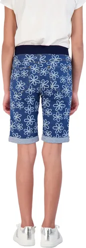 Vista 5 de WallFlower Pantalones cortos de mezclilla para niñas Pantalones cortos de mezclilla de punto para niñas, pantalones cortos elásticos para niños