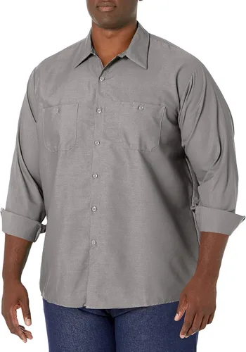 Vista 12 de Red Kap Camisa de trabajo industrial de manga larga para hombre Caqui