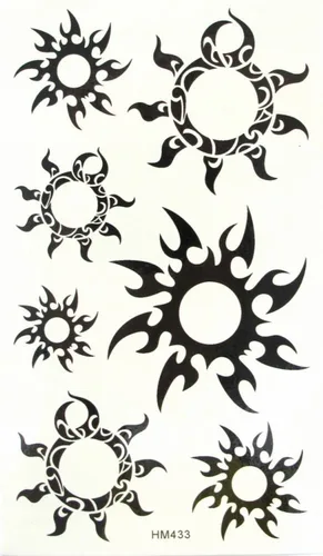 Vista 6 de MapofBeauty 2 unids etiqueta engomada temporal impermeable del tatuaje de la estrella negra