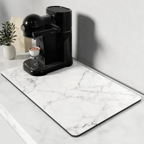 Vista 58 de Rnivvi Tapete de secado de platos para encimera de cocina, 16 x 18 pulgadas, bonita almohadilla de secado absorbente resistente al calor con goma