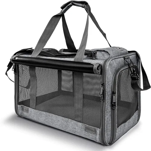 Vista 14 de GAPZER Transportador de mascotas para gatos grandes, bolsa de viaje de animales de lados suaves para gatos medianos de hasta 20 libras, lavable