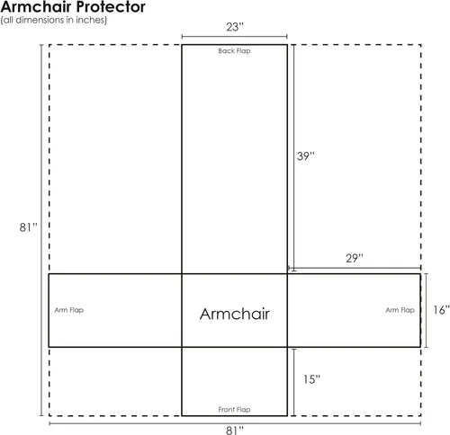 Vista 6 de Greenland Home Willow Funda reversible protectora - Protector de muebles - Silla con brazos - Festivo