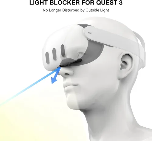Vista 2 de VR Anti-Leakage Nose Pad Cushion for Meta Quest 3 Headset Accessories, VR Nose Cover Only for Oculus Quest 3 Original Headset