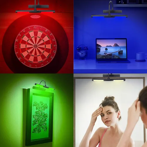 Vista 40 de LUXSWAY - Iluminación LED inalámbrica para marcos de fotos, iluminación recargable para exhibición de arte, clip para cuadros, luces para sobre