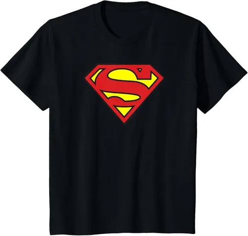 Vista 12 de Superman Camiseta con logotipo clásico Negro