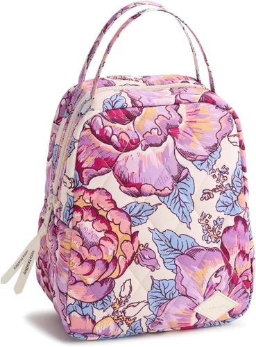 Vista 6 de Vera Bradley Bolsa de almuerzo de sarga de rendimiento para mujer, ojo de tigre, talla única Tiger's Eye
