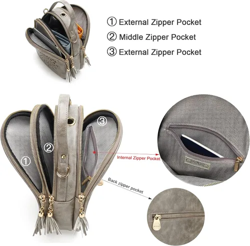 Vista 40 de T1953 Mochila para mujer, de piel sintética, para regalo para niñas y mujeres