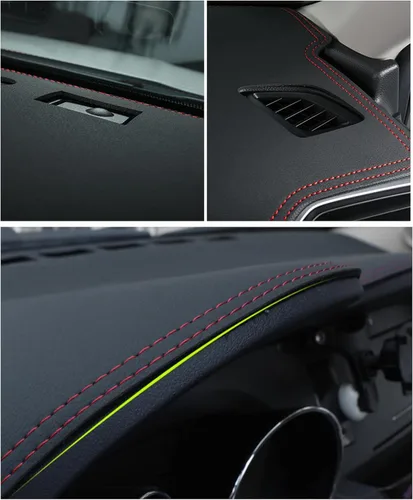 Vista 6 de Cubierta de cuero negro para tablero de automóvil, alfombrilla para salpicadero de automóvil, compatible con Chevrolet Onix 2019-2020-2021-2022-2023