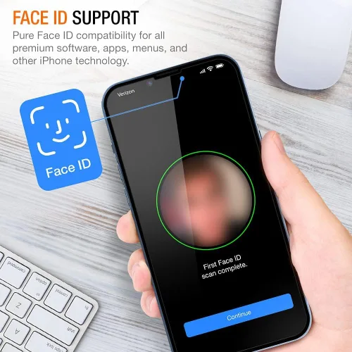 Vista 4 de Trianium Protector de pantalla de vidrio templado diseñado para Apple iPhone 13 (2021) /iPhone 13 Pro (2021), paquete de 3