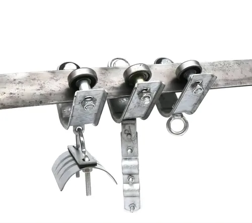 Vista 3 de Polea de suspensión tipo anillo de elevación de rueda de rodamiento de grúa, polea de cable de hierro triangular 40/50 de acero/ángulo y polea