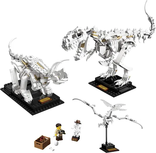 Vista 2 de LEGO Ideas 21320 - Kit de construcción de fósiles de dinosaurios (910 piezas)