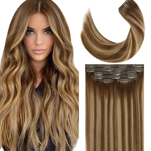 Vista 53 de Lacer Extensiones de cabello humano Remy sin costuras, color negro #1, ultra fino, doble trama de poliuretano, invisible, 7 unidades, 4.33 oz