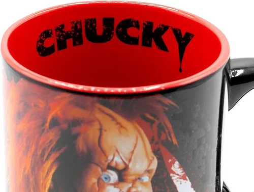 Vista 4 de Silver Buffalo Chucky Friends Til The End Scary - Taza de cerámica, 20 onzas