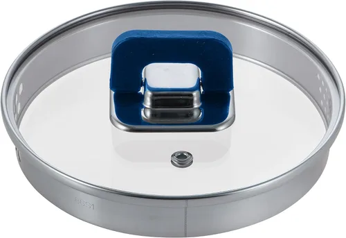 Vista 5 de NutriChef Tapa para cacerola - Utensilios de cocina antiadherentes con perilla plegable, libre de PFOA, funciona con el modelo: NCCWSTKBLK (negro)