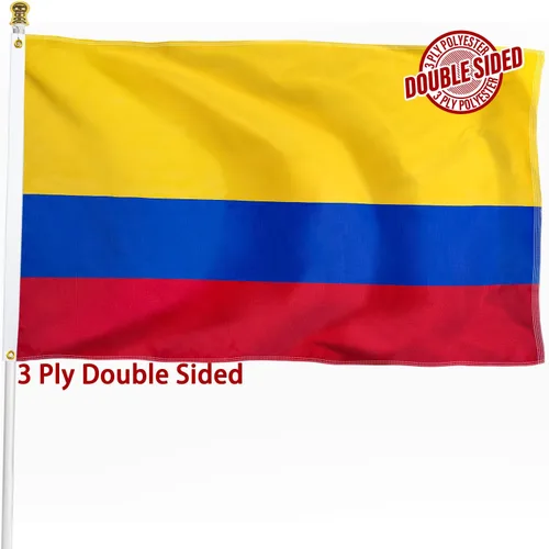 Vista 7 de Bandera de Nicaragua de 3 x 5 pies para exteriores, bandera nacional nicaragüense, bandera nacional nicaragüense, doble cara de 3 capas de poliéster