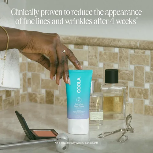Vista 6 de COOLA Crema de manos antienvejecimiento con SPF 30, protector solar probado por dermatólogos, mantequilla de semillas de mango, vitamina E, árnica