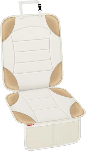 Vista 12 de Sinvitron Protector de Asiento de Coche para Asiento de Niños - Alfombrilla de Cuero Impermeable y Antideslizante con 2 Bolsillos de Malla, Funda