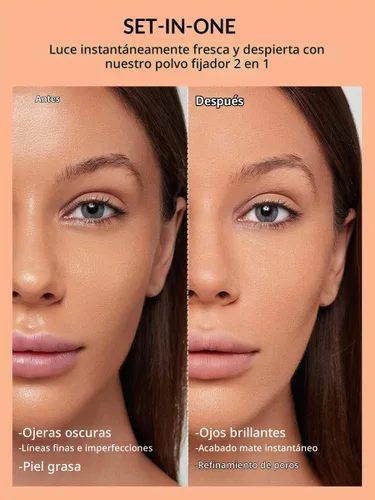 Vista 4 de SHEGLAM Polvo Facial Insta-Ready Polvo Suelto para Ajuste Bajo los Ojos - Bisque