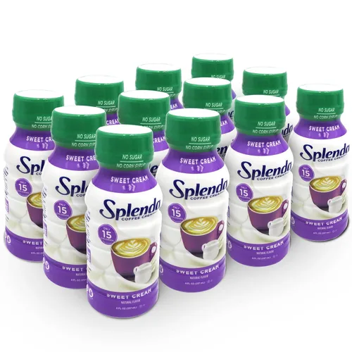 Vista 20 de SPLENDA Crema de café de vainilla francesa baja en calorías, sin azúcar, botella de 8 onzas líquidas
