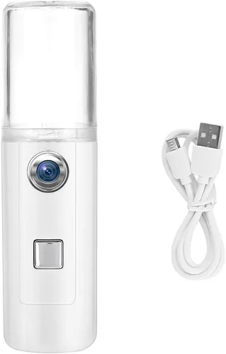 Vista 2 de Rociador facial, rociador cosmético, rociador USB, rociador frío, 0.7 fl oz para pulverizador de niebla de piel, pulverizador facial de agua