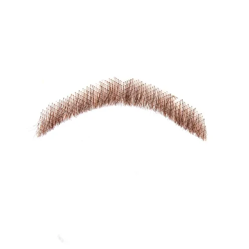 Vista 5 de Barba falsa para hombres, cabello humano falso cheurón, bigote realista, pelo facial falso atado a mano, barba de encaje para fiesta de disfraces