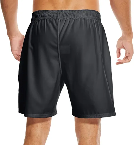 Vista 5 de AUISS Traje de baño para hombre, diseño de calavera con bandera estadounidense, pantalones cortos de natación con bandera de Estados Unidos