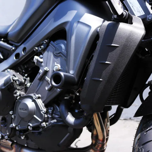 Vista 3 de Shogun USA Made Yam MT-09 MT09 MT 09 SP 2021 2022 2023 2024 2025 2026 Sin corte Deslizadores de marco negro 750-6449