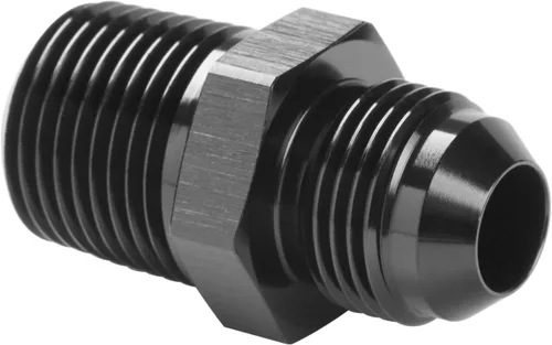 Vista 19 de 3AN macho Flare a 1/4 NPT tubo macho 90 grados codo adaptador unión aluminio negro