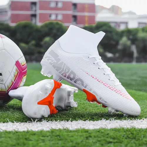 Vista 7 de Tacos de fútbol para hombre, zapatos de fútbol con cordones antideslizantes