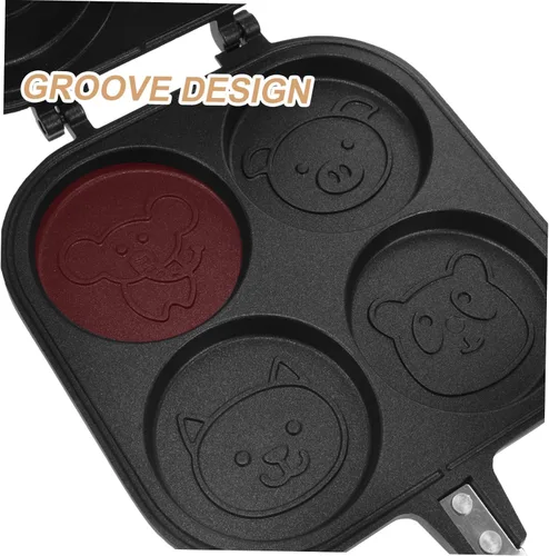 Vista 4 de Molde para tartas de rueda, mini sartenes creativas para huevos, placa antiadherente, sartén para pan de pan, cacerolas para placas de inducción