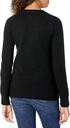 Vista 2 de Tienda Essentials - Suéter de mangas largas, cuello redondo y de ajuste clásico para mujer, suave al tacto