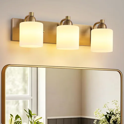 Vista 17 de Mecgirn Apliques de Pared de Vidrio Esmerilado Níquel Cepillado, Paquete de 1 Luminarias de Pared Interiores Cableadas para Sala de Estar, Pasillo
