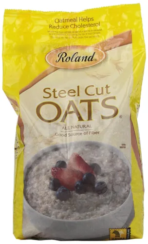 Vista 5 de Roland Foods Avena cortada al acero, lata de 30 onzas, paquete de 4