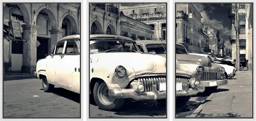 Vista 70 de wall26 Lienzo enmarcado para pared, juego de arte exótico tropical, océano, mar, avión, puesta de sol, transporte, fotografía, realismo, decorativo