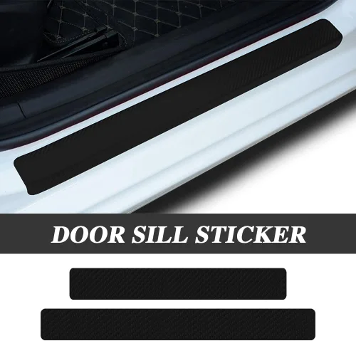 Vista 3 de 4 piezas de protector de umbral de puerta de coche, protectores de borde de puerta de coche, protección contra arañazos e impermeable para umbrales