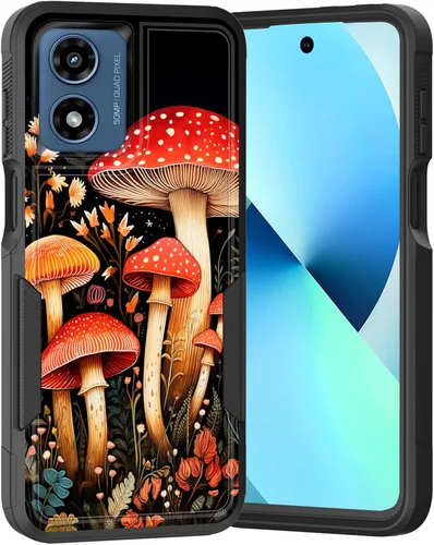 Vista 189 de para Moto G Play 4G 2024, funda de dos capas híbrida resistente y a prueba de golpes, PC duro + silicona suave protectora para Motorola Moto G Play