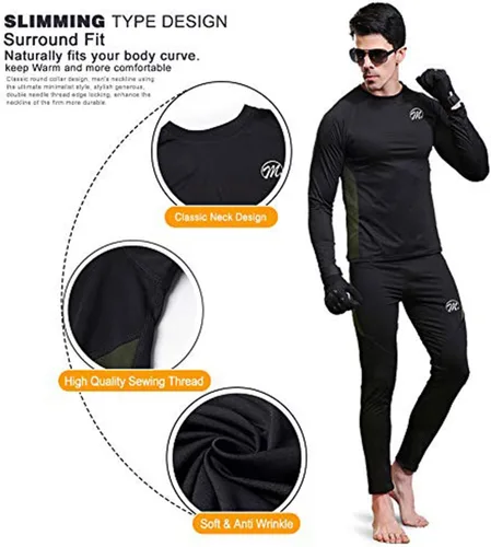 Vista 5 de MEETWEE Men's Long Sleeves Negro
